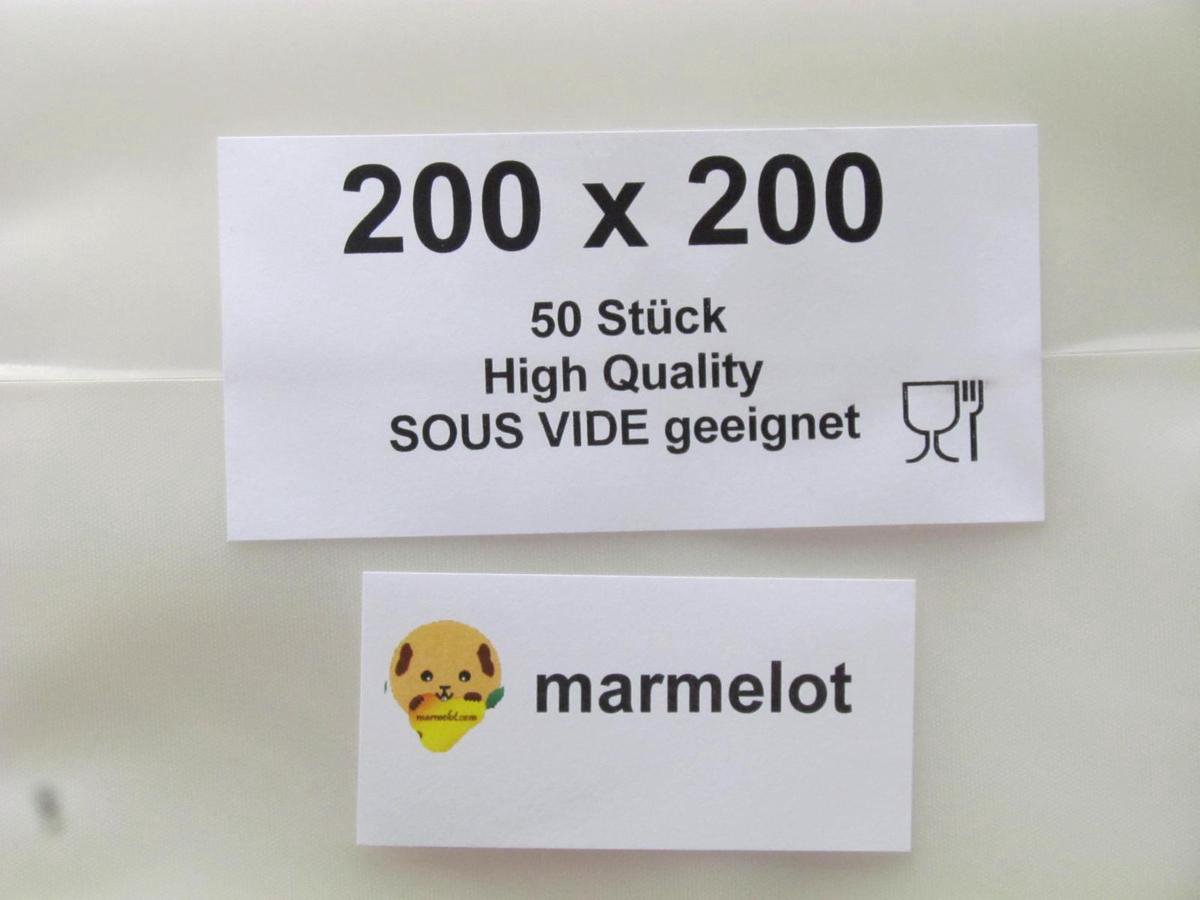 Marmelot Vacuumzakken 20x20 cm 50 stuk met Microstructuur voor alle Merken Vacuum Sealers
