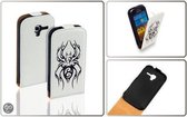 Flip Case Cover Hoesje Samsung Galaxy Ace 2 I8160 Spider Tattoo