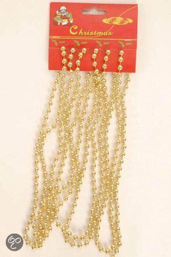Kerstboom decoratie ketting goud