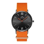 REITSMAN Rijn  Zwart  /  Zwart gespiegeld  -  W00.1930ORNS  -  Horloge - Oranje - Nylon - Ø40 mm