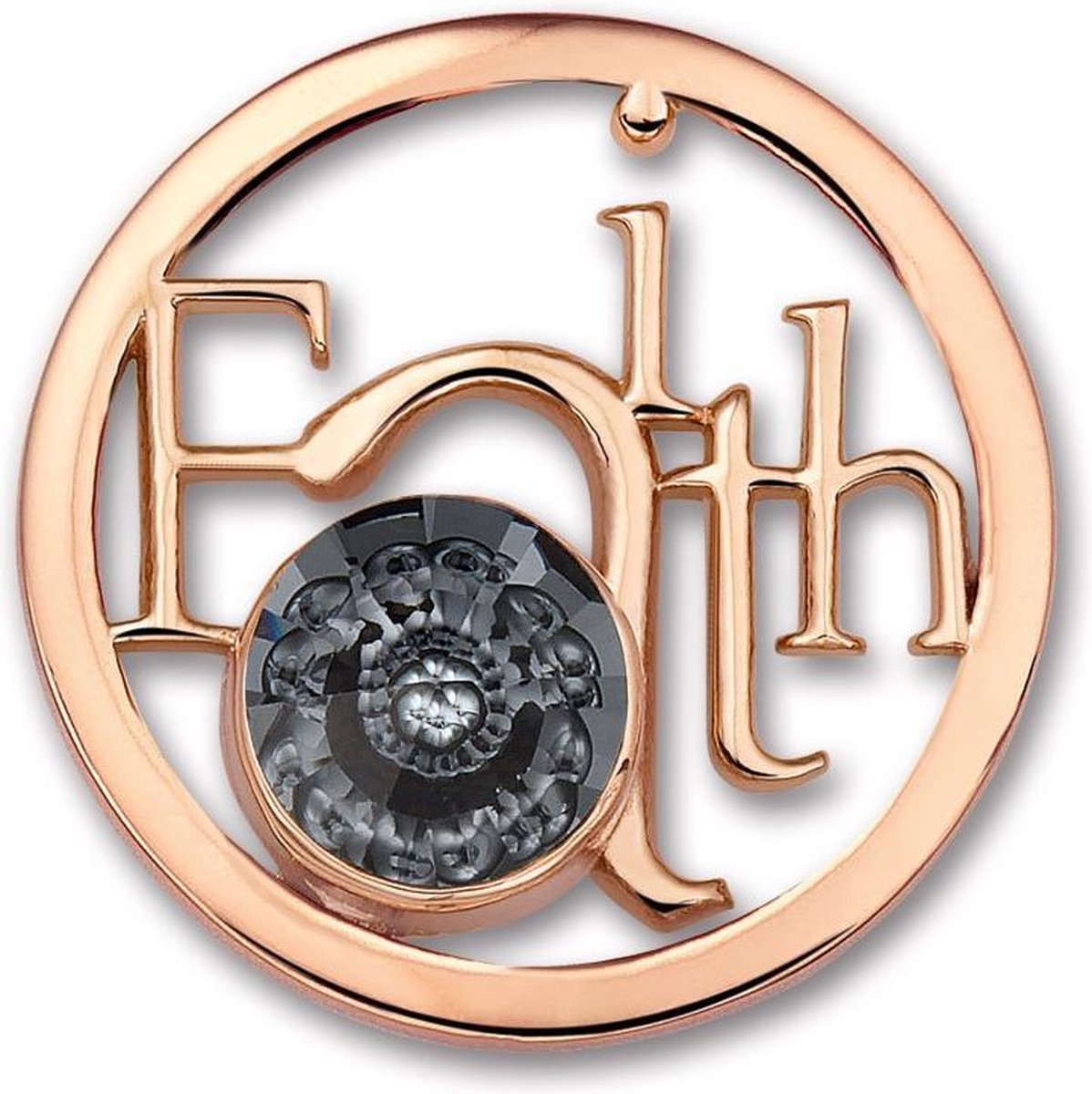 Mi Moneda SW-FAI-60-L Swarovski Faith Smokey