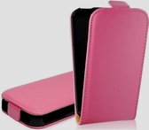 Nokia Lumia 525 Lederlook Flip Case hoesje Roze