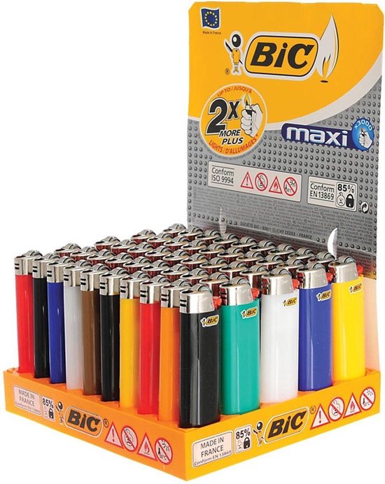 BIC lighter aansteker maxi J26 Display(50stuks) gratis verzending | bol.com