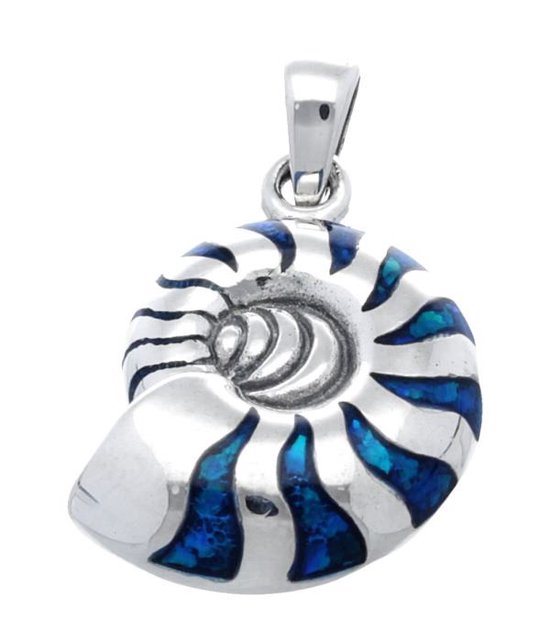 Zilveren Nautilus kettinghanger