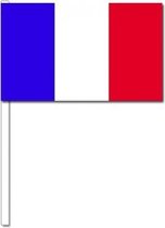 10 zwaaivlaggetjes Frankrijk 12 x 24 cm