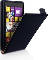 Nokia Lumia 1320 Leder Flip Case hoesje Zwart