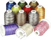 12 Multi kleuren Naaimachine borduurgaren