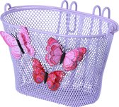 Basil Jasmin Butterfly Kinderfietsmand - Inclusief Haken - Staal - Lila
