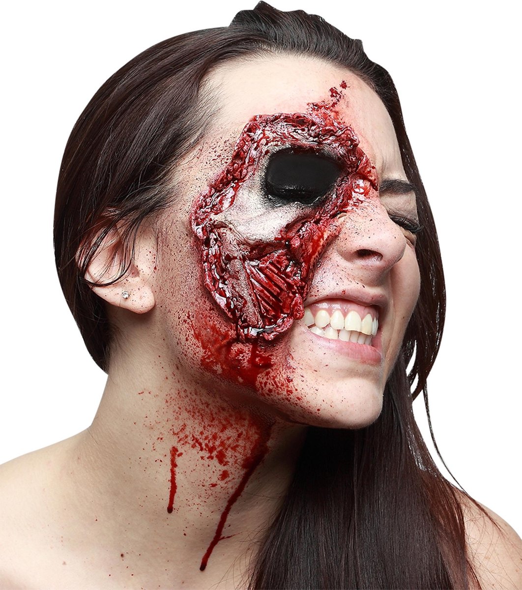 GHOULISH Afgescheurd gezicht nepwond - Realistische truc voor Halloween