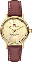 River Woods Wisconsin RW340034 Horloge - Leer - Bruin - Ø 34 mm