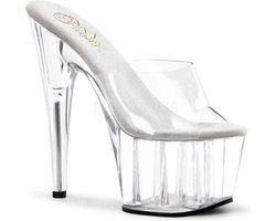 Pleaser - ADORE-701 Muiltjes - Paaldans schoenen - 45 Shoes - Transparant