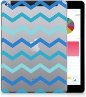 iPad 9.7 2018 | 2017 Siliconen Tablethoesje Zigzag Blauw