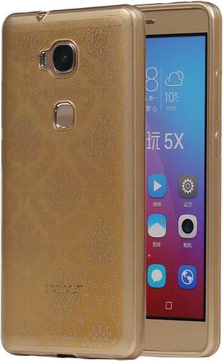 Goud Brocant TPU back case cover hoesje voor Huawei Honor 5X