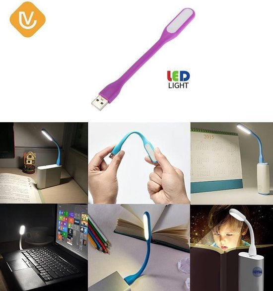 fout vlam ontslaan Flexibele USB LED Lees Lamp - Verlichting Voor Computer & Laptop - Paars |  bol.com