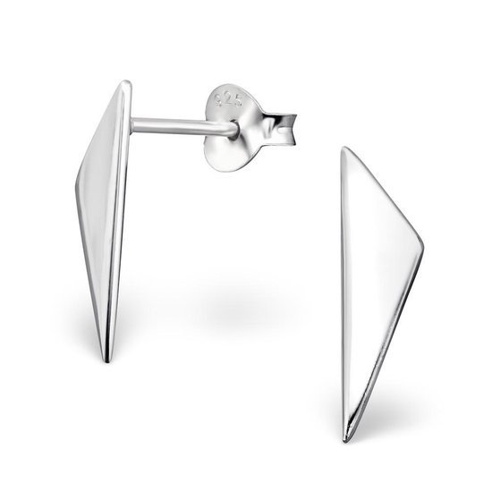 Met opzet kanaal Kostuum Zilveren oorbellen mooie strakke driehoek|blingdings | bol.com