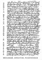 Scholia metrica anonyma in Euripidis Hecubam, Orestem, Phoenissas