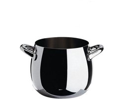 Alessi Kookpan / Soeppan Mami - SG100/20 - Ø 22 cm / 5,6 liter - Ontworpen door Stefano Giovannoni - Hoogwaardig RVS - Geschikt voor alle warmtebronnen, inclusief inductie - Vaatwasserbestendig - Tijdloos en Functioneel Design