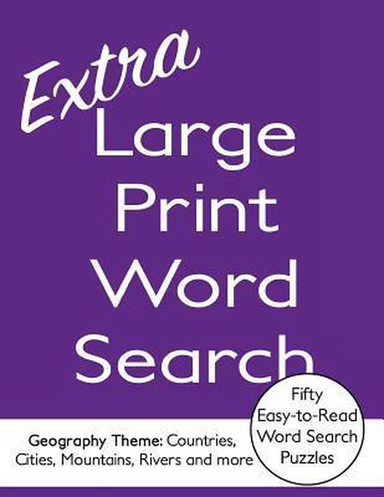 Extra Large Print Word Search 50 EasyToRead Word Search Puzzles with Full Page...
