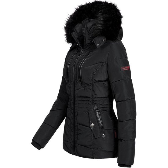 Ga wandelen Afzonderlijk sponsor Navahoo ESMA Dames parka jas winterjas gewatteerde jas zwart | bol.com