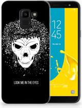 Geschikt voor Samsung Galaxy J6 2018 Uniek TPU Hoesje Skull Hair