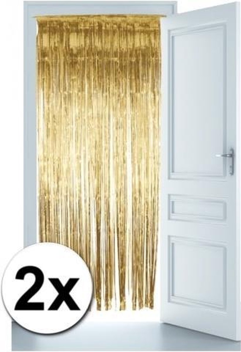 2x Goud versiering deurgordijn - deurversiering | bol.com