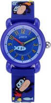 Kinderhorloge Aapjes – 3D Watch – Donkerblauw - Kids Watch