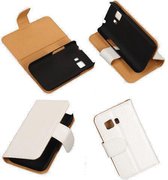 PU Leder Wit Samsung Galaxy Young 2 Book/Wallet Case/Cover