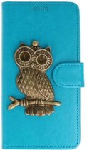 Samsung Galaxy J5 (2017) turquoise hoesje uil brons
