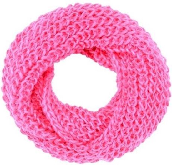Gebreide col sjaal neon roze voor volwassenen | bol.com