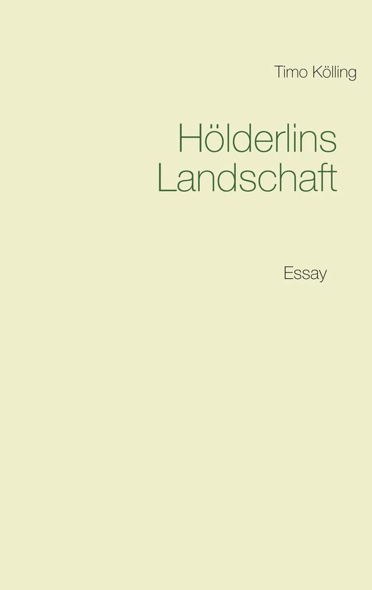 Hölderlins Landschaft - cover