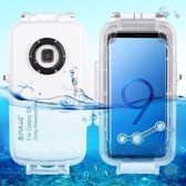 PULUZ 40m / 130ft Waterdichte Duikbehuizing Fotovideo-opname Onderwater Beschermhoes voor Galaxy S9 (Wit)