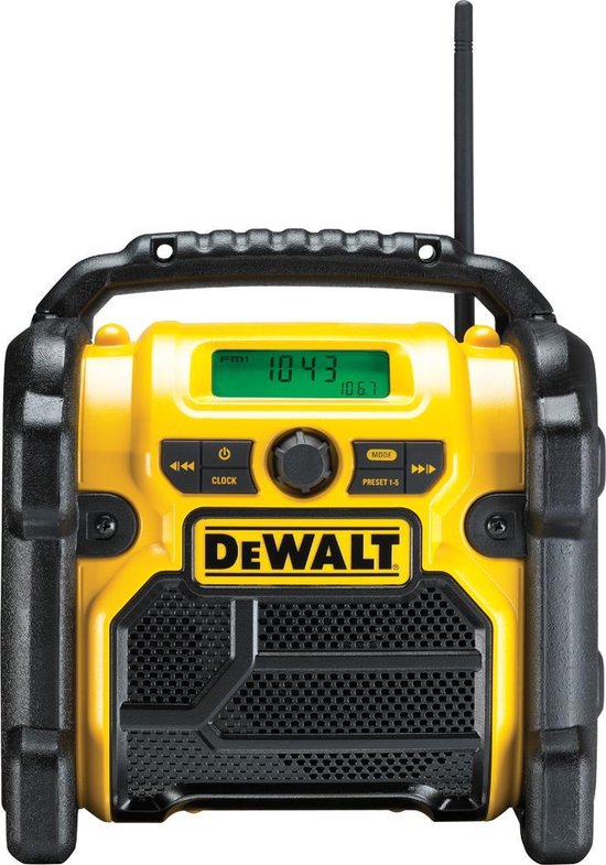 DeWalt DCR019 10.8-18V Li-Ion bouwradio - werkt netstroom & accu | bol.com