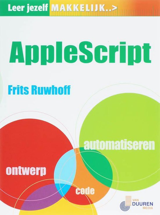 Cover van het boek 'Leer jezelf makkelijk AppleScript' van F. Ruwhoff