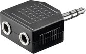 Wentronic 11104 3,5 mm 2 x 3.5 mm Zwart kabeladapter/verloopstukje