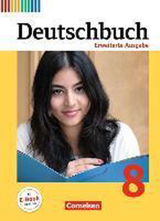 Deutschbuch 8 - Édition étendue manuel élève avec une jeune femme en couverture.