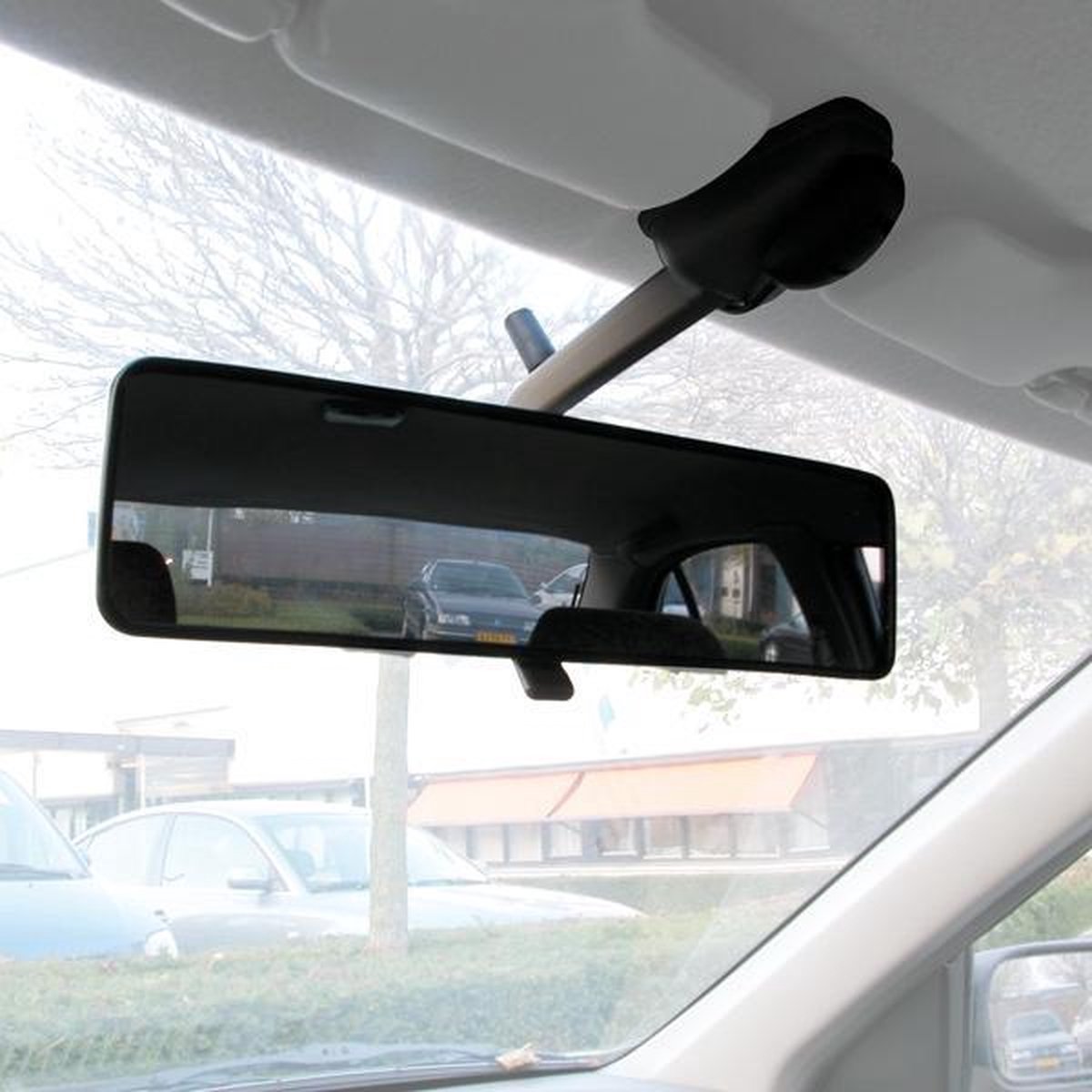 Panoramaspiegel - monteer met elastiekjes eenvoudig over de bestaande auto  binnenspiegel | bol.com