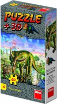 Dino puzzel 60 stuks met figuur Triceratops