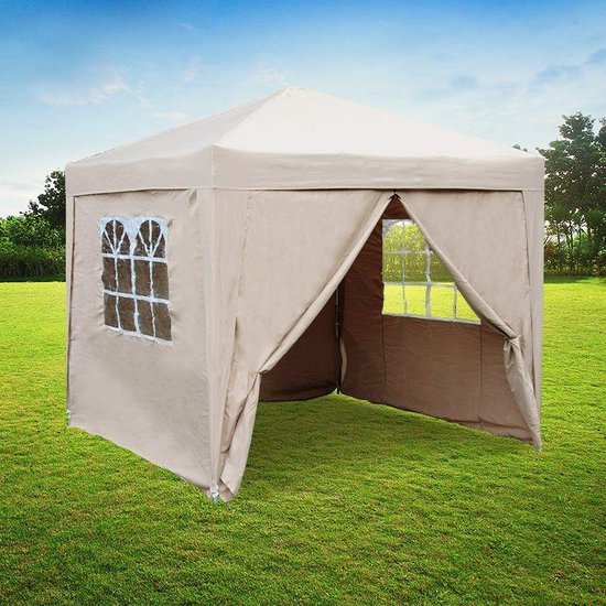 Haven Email Booth Easy Up Partytent - 2 x 2 Beige | Kleine Partytent - | bol.com