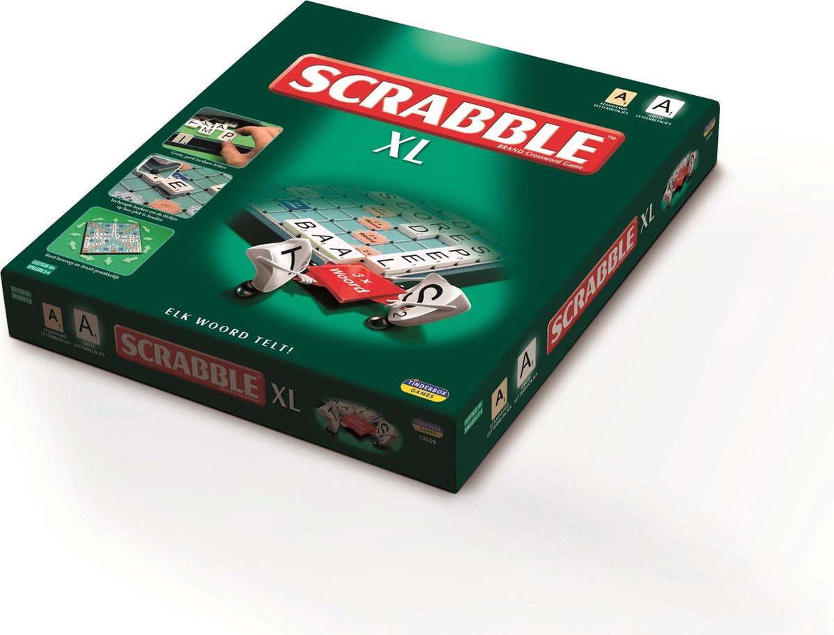 Jeu de société Scrabble Megableu Plateau Tournant en Bois de Luxe