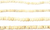 Kokosnoot kralen, d: 3-5 mm, natuurlijke harmonie, 4x40 cm