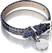 Hondenhalsband Harris Tweed, mackenzie, maat S