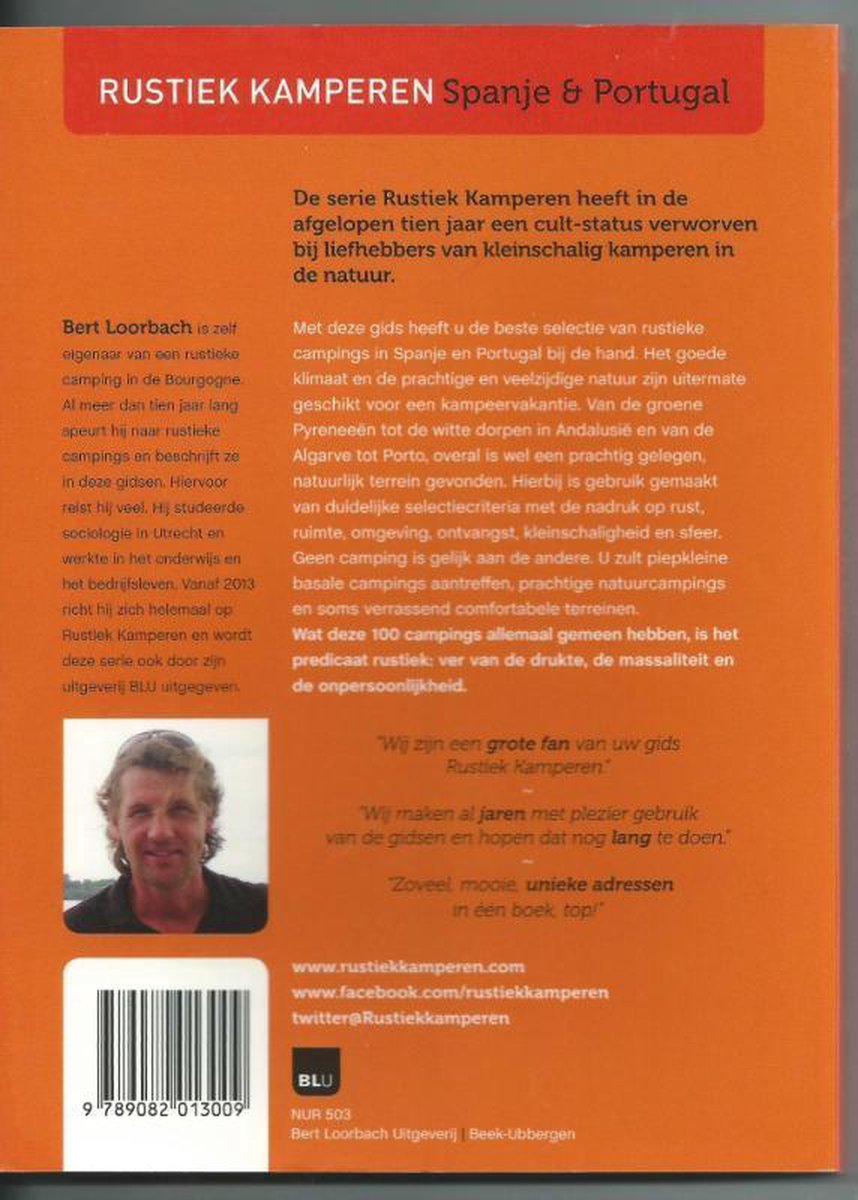 Rustiek Kamperen - Spanje en Portugal - back cover