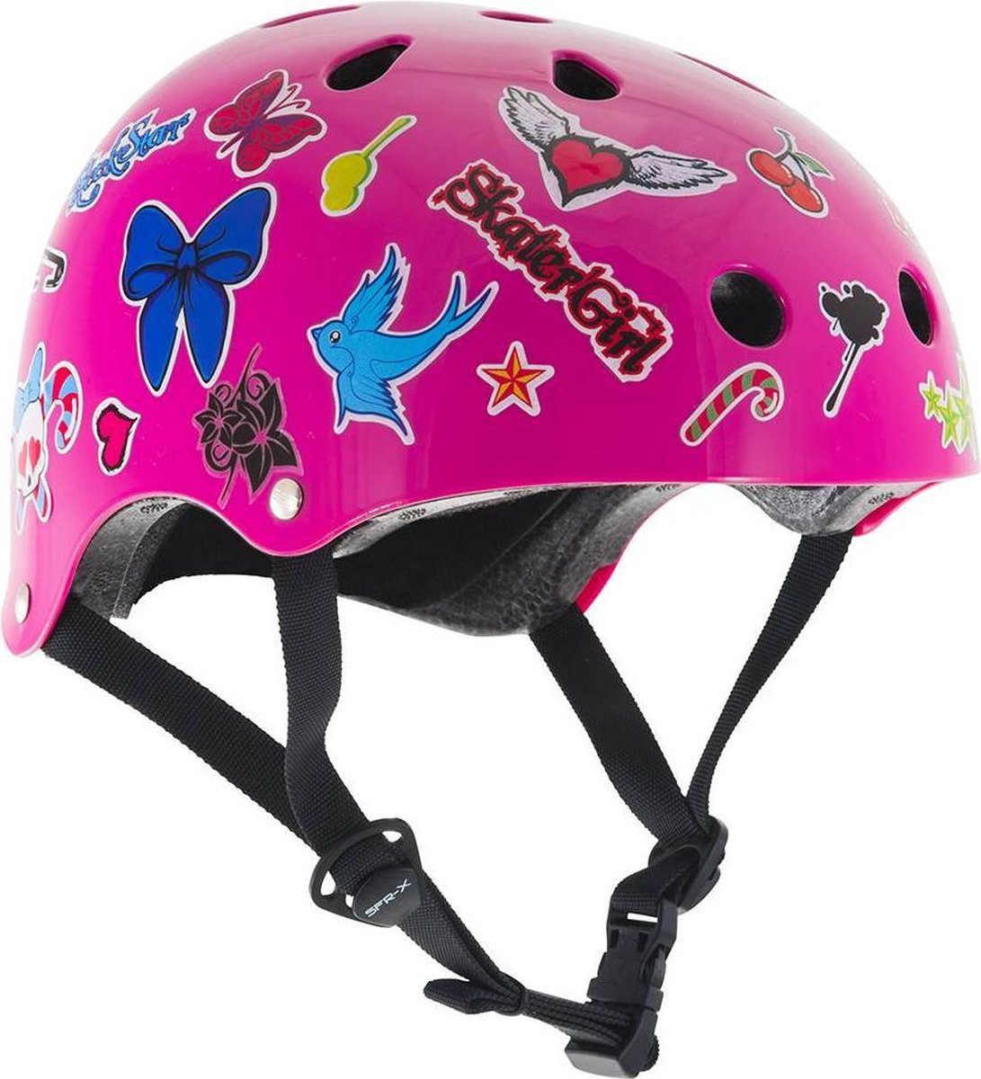 SFR helm pink met stickers