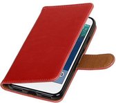 Pull Up TPU PU Leder Bookstyle Wallet Case Hoesjes voor Google Pixel XL Rood