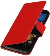 Bookstyle Wallet Case Hoesjes voor HTC One M9 Rood