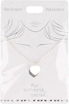 Ketting Hartje, silver plated