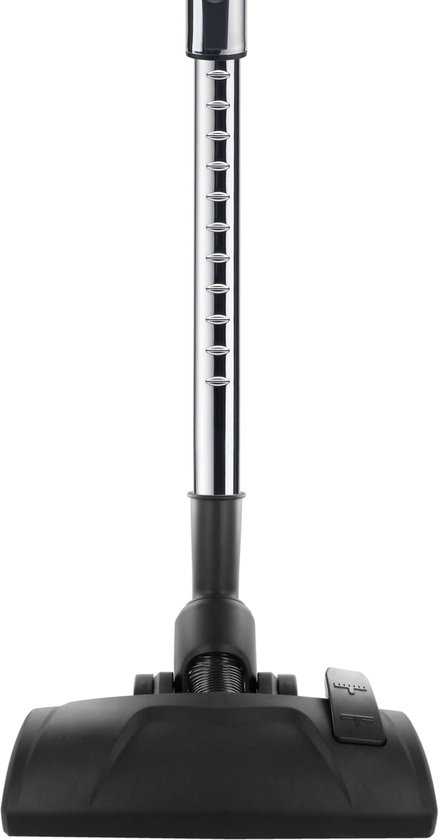 Bestron Stofzuiger met zak, vloerstofzuiger incl. 3 stofzuigerzakken, 94 cm telescoopstang en omschakelbare vloermondstuk, 7,5 m actieradius, uitwasbare HEPA12 & microfilter, kleur: blauw/zwart
