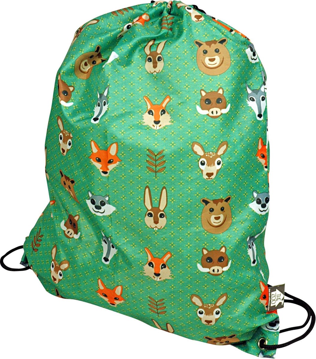 THE ZOO COLLECTION - zwemtas, gymbag, STRINGBAG, forest animals, bosdieren