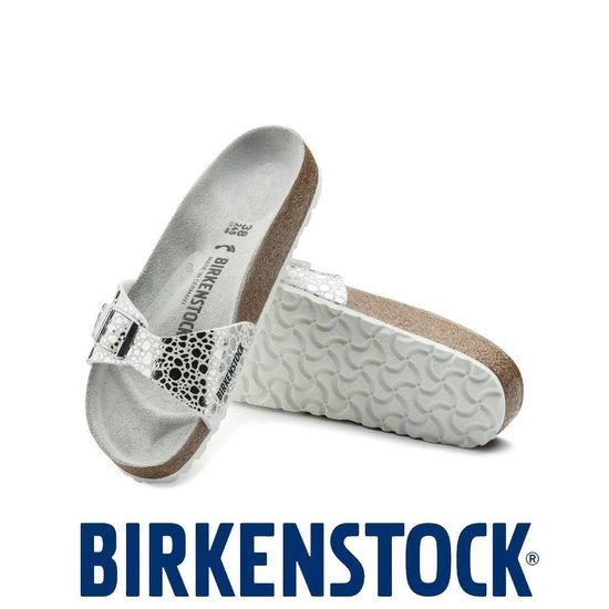 Birkenstock Madrid Slippers - Maat 35 - Unisex - wit/zilver | bol.com