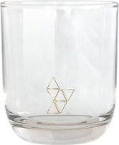 TAK Design Drinkglas Triangle Laag - Glas - Ø7,8 x 8,8 cm - Goud
